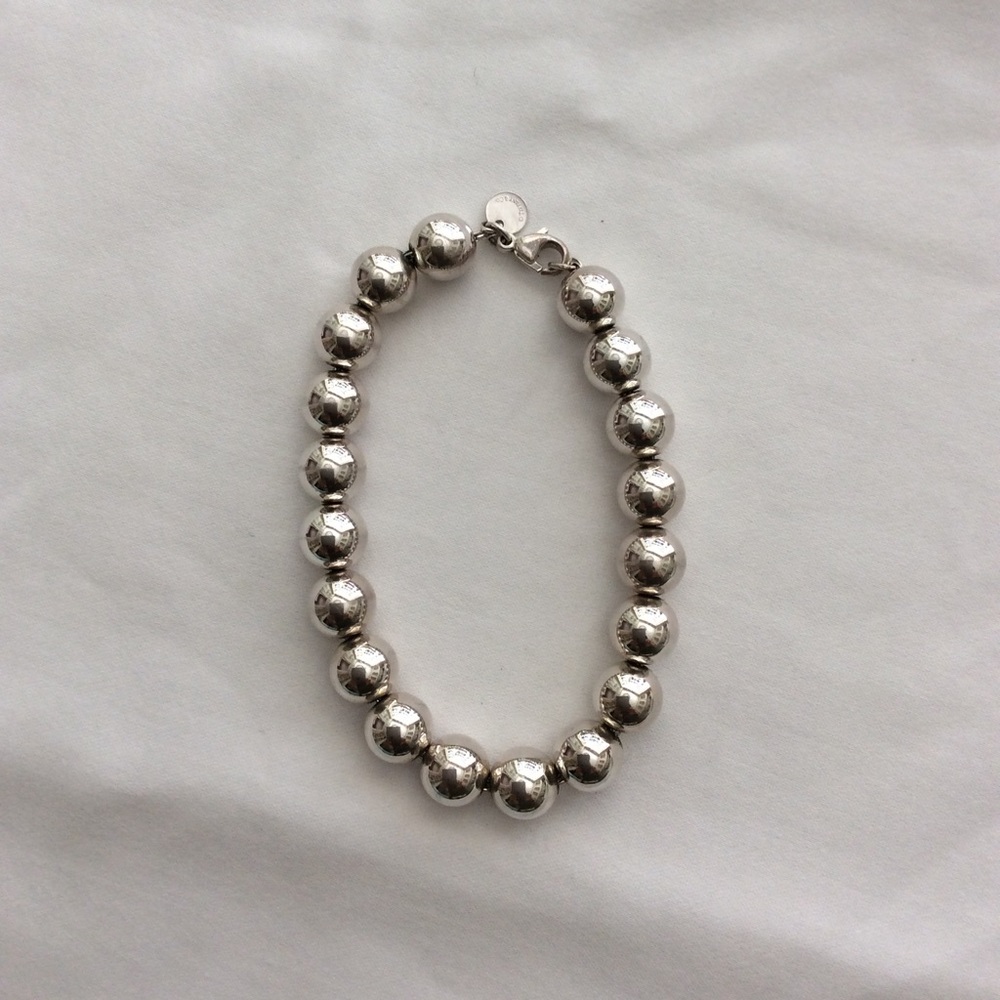 Tiffany sterling bead bracelet 8 in